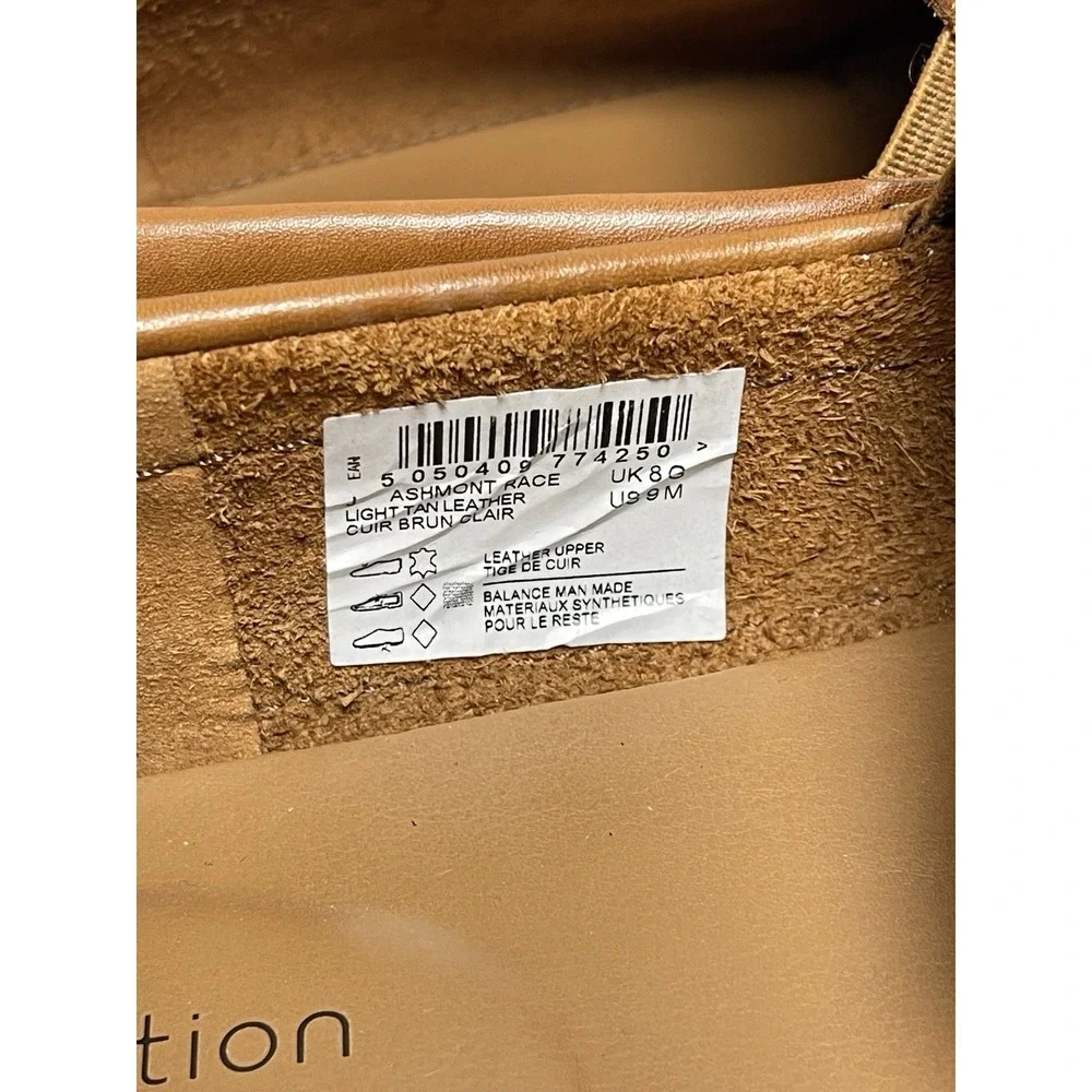 Clarks Ashmont Race Men's Tan Leather Loafers Driver Comfort Shoes 9 M